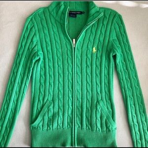 Ralph Lauren Polo Cable Knit Zip-up